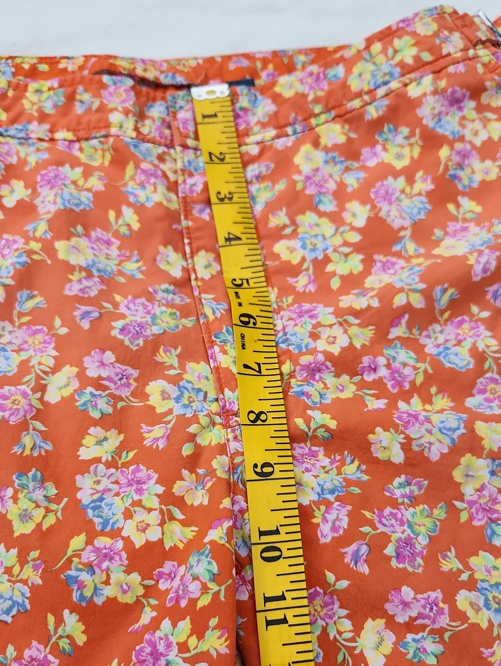 Polo Ralph Lauren Men’s Orange Floral Adjuster-Tab Shorts Size 30